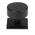 From The Anvil - Matt Black Kelso Cabinet Knob - 38mm (Square) | Sku. 50345 | Trade Door Handles.