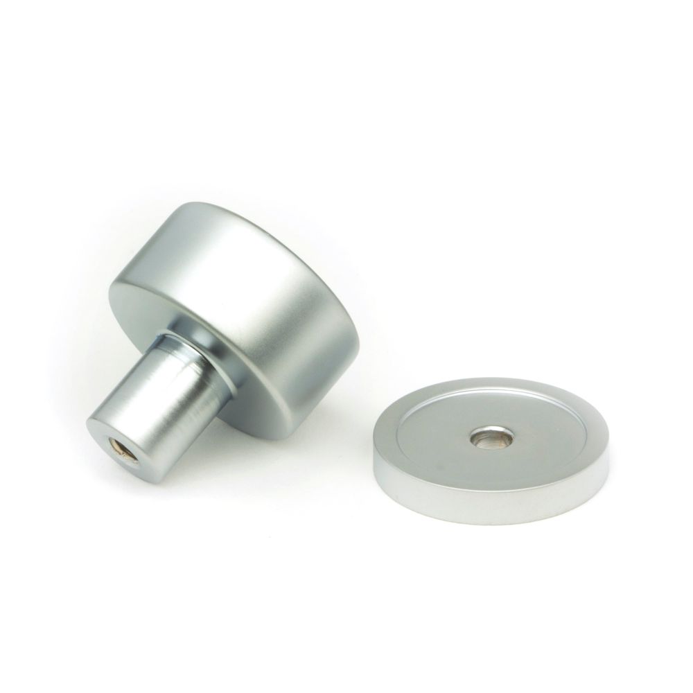 From The Anvil - Satin Chrome Kelso Cabinet Knob - 25mm (Plain) | Sku. 50349 | Trade Door Handles.