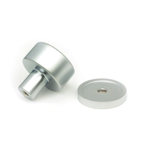 From The Anvil - Satin Chrome Kelso Cabinet Knob - 25mm (Plain) | Sku. 50349 | Trade Door Handles.