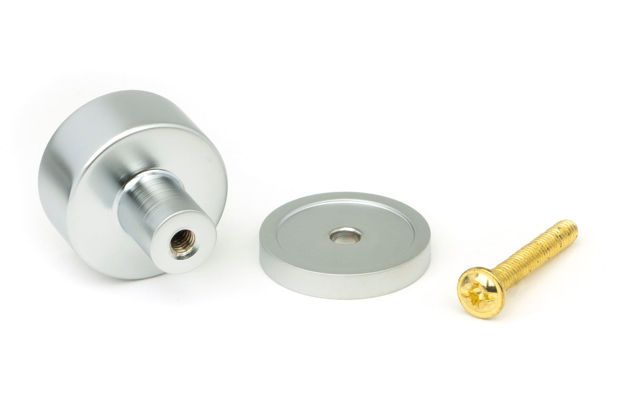From The Anvil - Satin Chrome Kelso Cabinet Knob - 25mm (Plain) | Sku. 50349 | Trade Door Handles.