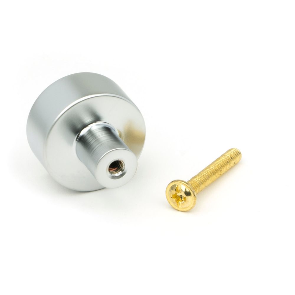 From The Anvil - Satin Chrome Kelso Cabinet Knob - 25mm (No rose) | Sku. 50350 | Trade Door Handles.