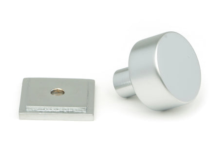 From The Anvil - Satin Chrome Kelso Cabinet Knob - 25mm (Square) | Sku. 50351 | Trade Door Handles.