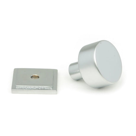 From The Anvil - Satin Chrome Kelso Cabinet Knob - 25mm (Square) | Sku. 50351 | Trade Door Handles.