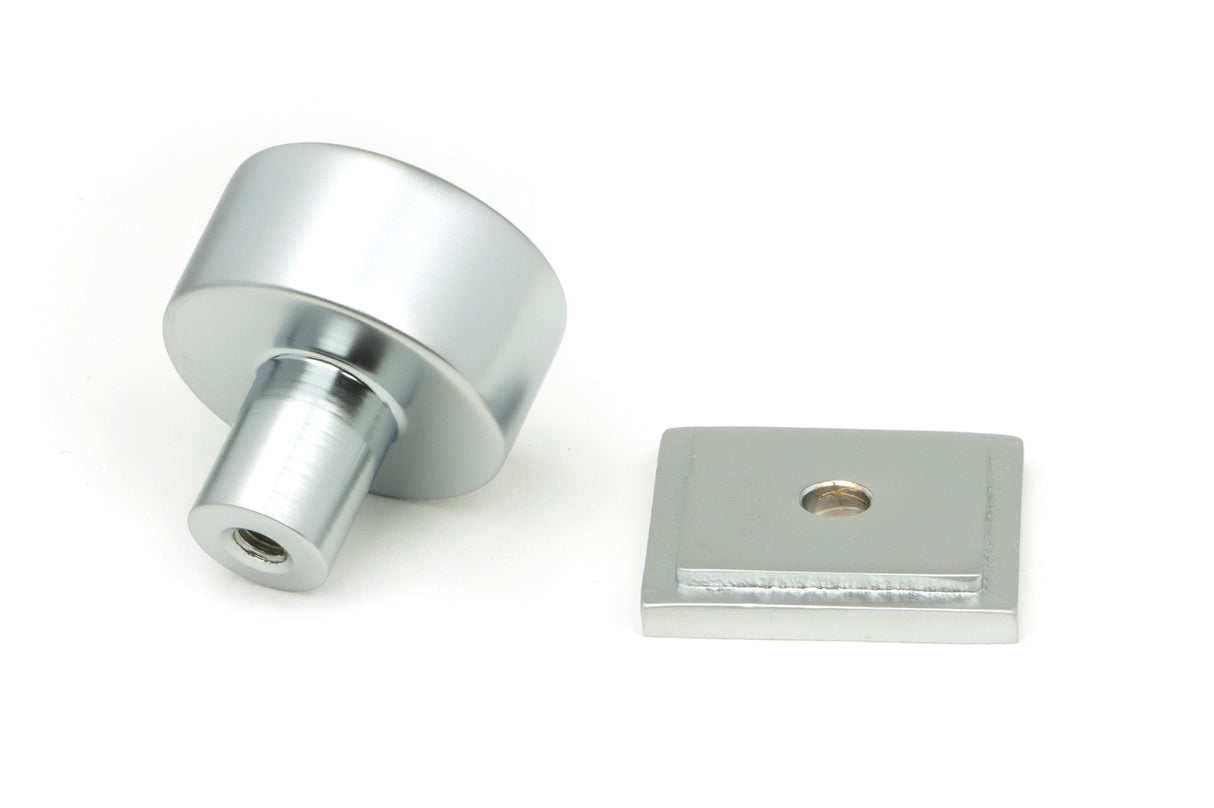 From The Anvil - Satin Chrome Kelso Cabinet Knob - 25mm (Square) | Sku. 50351 | Trade Door Handles.