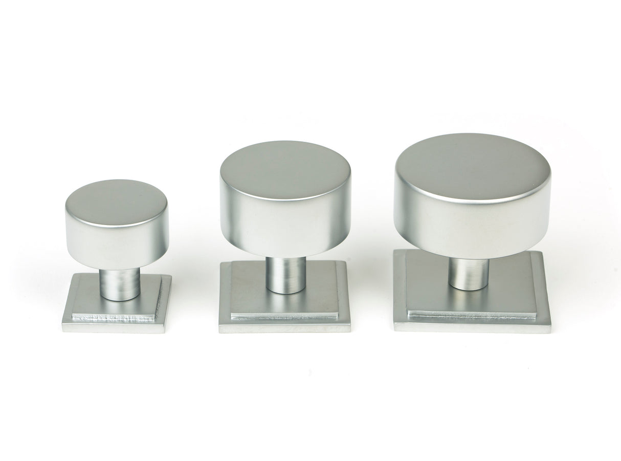 From The Anvil - Satin Chrome Kelso Cabinet Knob - 25mm (Square) | Sku. 50351 | Trade Door Handles.