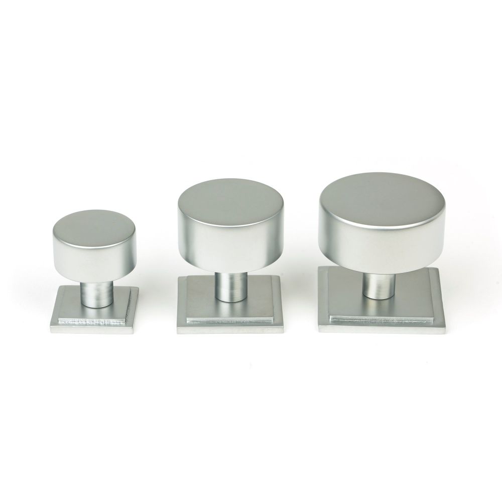 From The Anvil - Satin Chrome Kelso Cabinet Knob - 25mm (Square) | Sku. 50351 | Trade Door Handles.