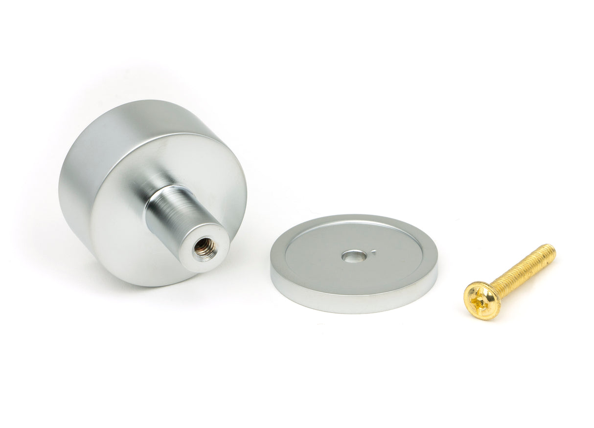From The Anvil - Satin Chrome Kelso Cabinet Knob - 32mm (Plain) | Sku. 50352 | Trade Door Handles.