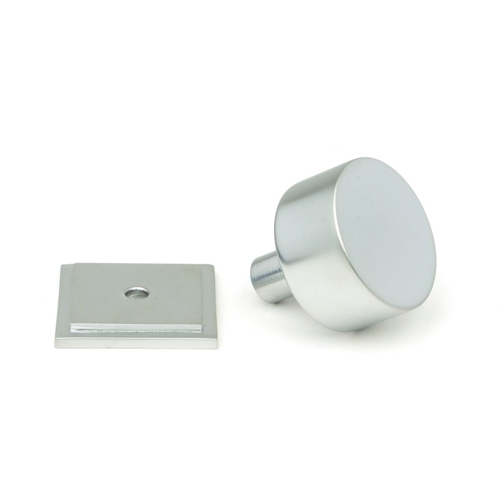 From The Anvil - Satin Chrome Kelso Cabinet Knob - 32mm (Square) | Sku. 50354 | Trade Door Handles.
