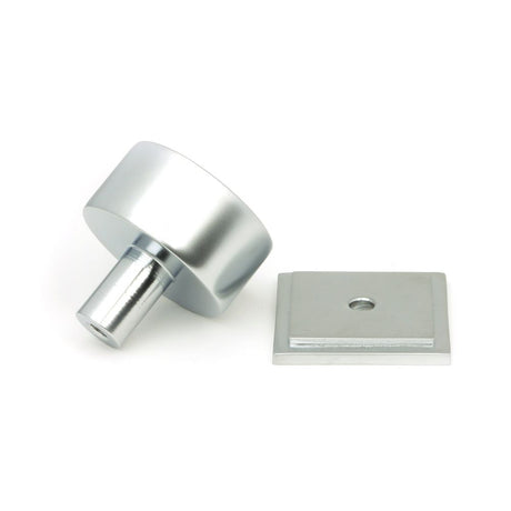 From The Anvil - Satin Chrome Kelso Cabinet Knob - 32mm (Square) | Sku. 50354 | Trade Door Handles.
