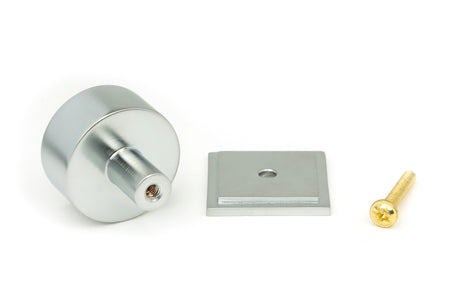 From The Anvil - Satin Chrome Kelso Cabinet Knob - 32mm (Square) | Sku. 50354 | Trade Door Handles.