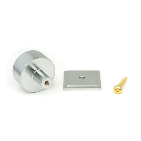 From The Anvil - Satin Chrome Kelso Cabinet Knob - 32mm (Square) | Sku. 50354 | Trade Door Handles.