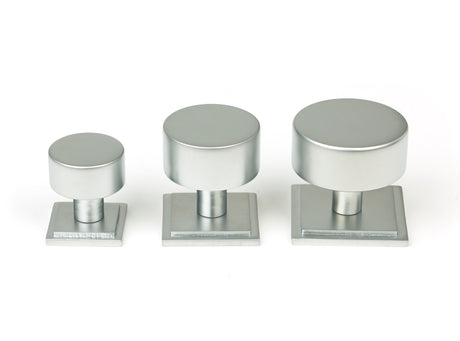 From The Anvil - Satin Chrome Kelso Cabinet Knob - 32mm (Square) | Sku. 50354 | Trade Door Handles.