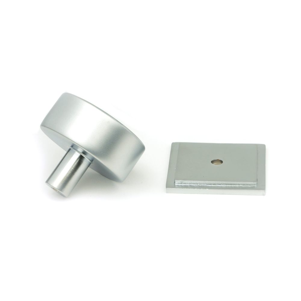 From The Anvil - Satin Chrome Kelso Cabinet Knob - 38mm (Square) | Sku. 50357 | Trade Door Handles.