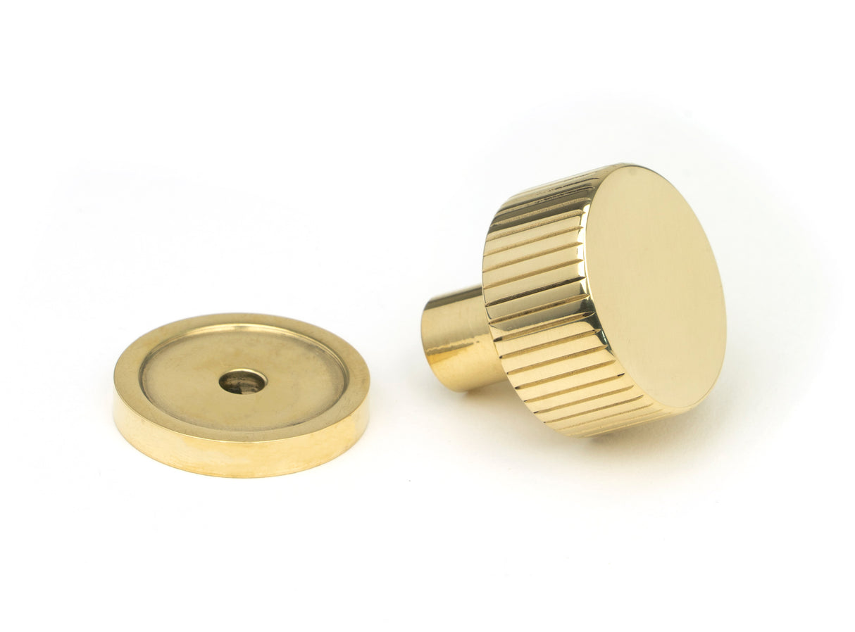 From The Anvil - Polished Brass Judd Cabinet Knob - 25mm (Plain) | Sku. 50361 | Trade Door Handles.