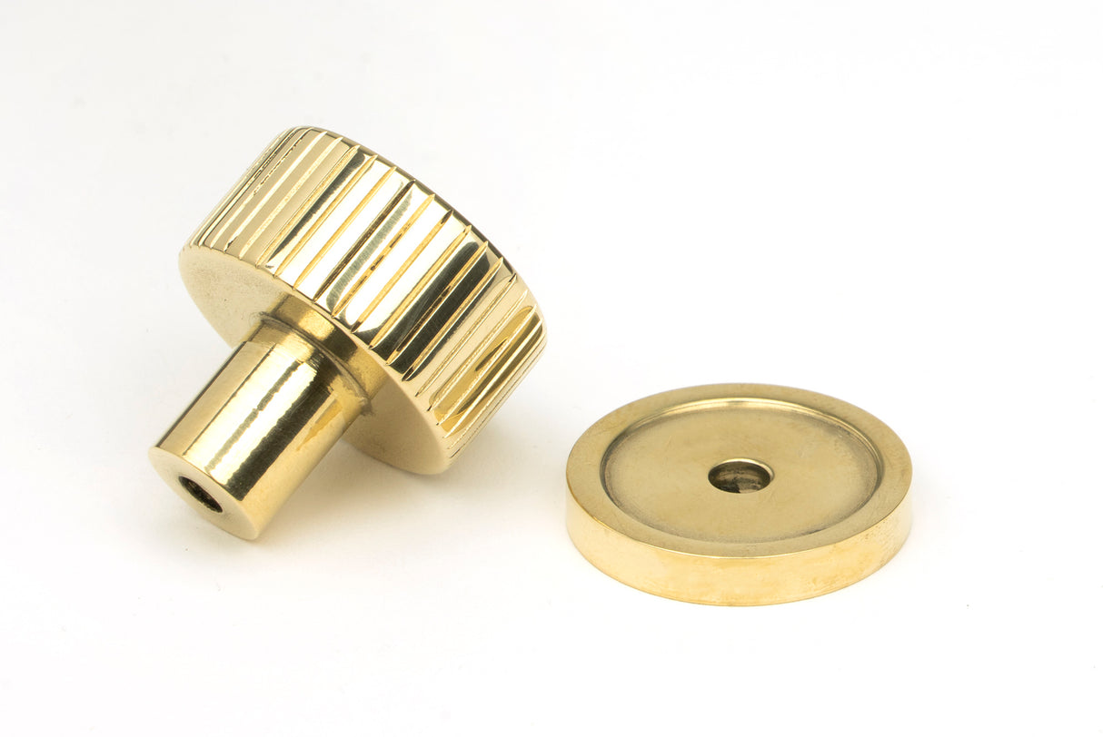 From The Anvil - Polished Brass Judd Cabinet Knob - 25mm (Plain) | Sku. 50361 | Trade Door Handles.
