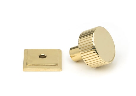 From The Anvil - Polished Brass Judd Cabinet Knob - 25mm (Square) | Sku. 50363 | Trade Door Handles.