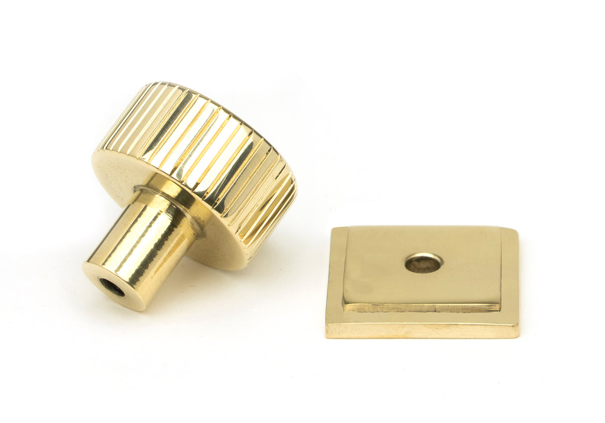 From The Anvil - Polished Brass Judd Cabinet Knob - 25mm (Square) | Sku. 50363 | Trade Door Handles.