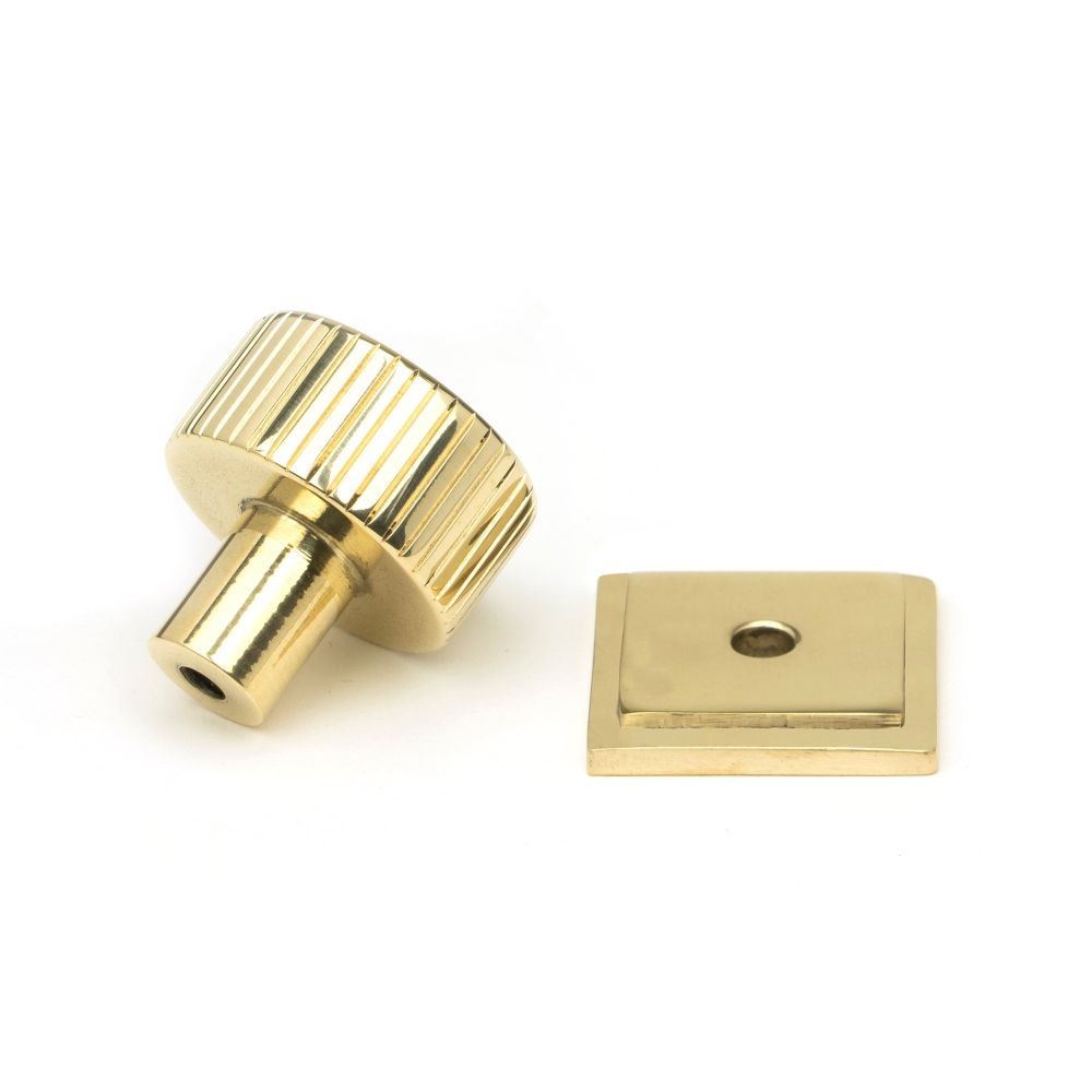 From The Anvil - Polished Brass Judd Cabinet Knob - 25mm (Square) | Sku. 50363 | Trade Door Handles.