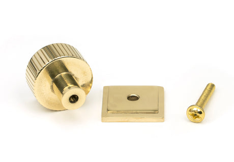 From The Anvil - Polished Brass Judd Cabinet Knob - 25mm (Square) | Sku. 50363 | Trade Door Handles.