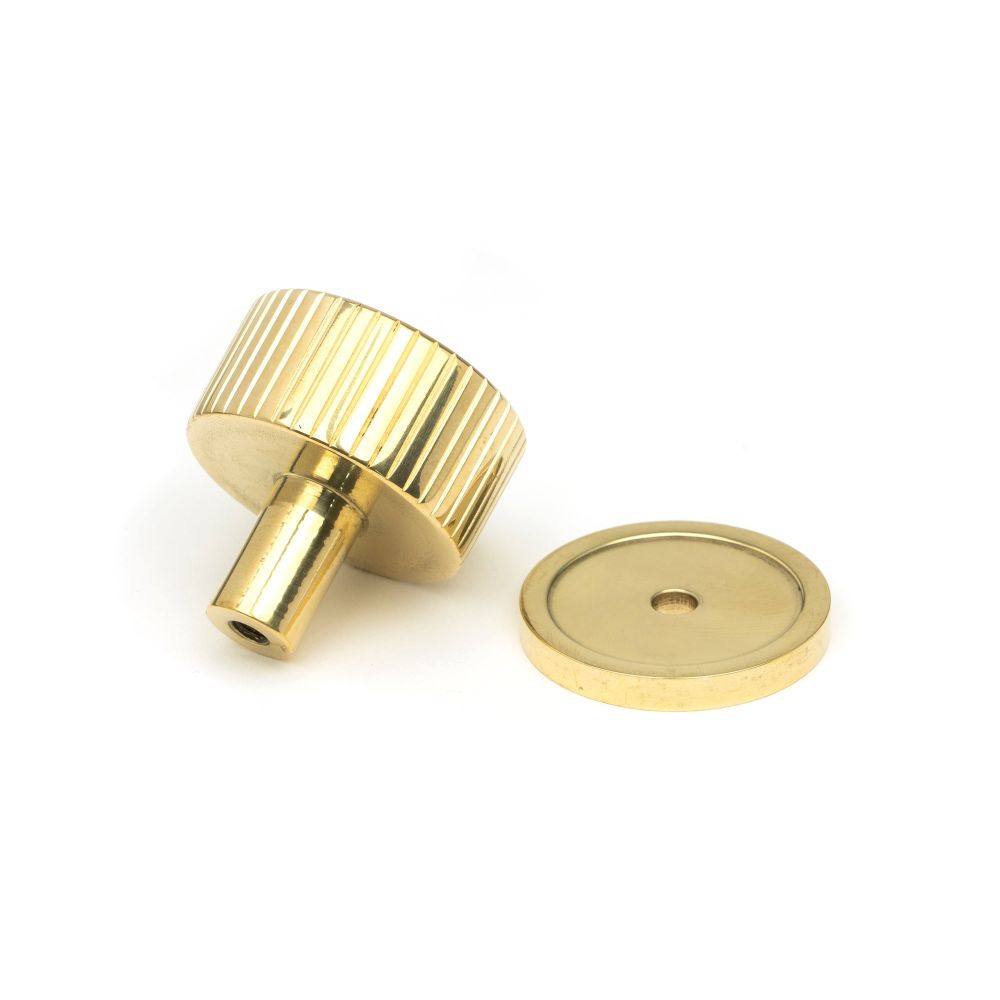 From The Anvil - Polished Brass Judd Cabinet Knob - 32mm (Plain) | Sku. 50364 | Trade Door Handles.