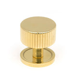 From The Anvil - Polished Brass Judd Cabinet Knob - 32mm (Plain) | Sku. 50364 | Trade Door Handles.