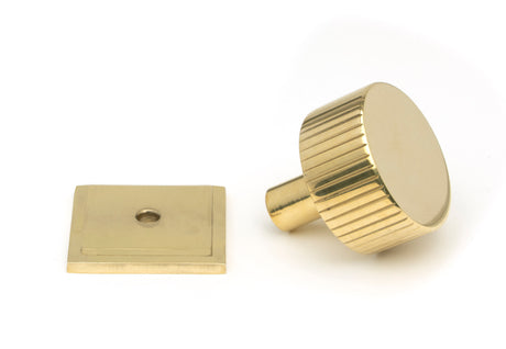 From The Anvil - Polished Brass Judd Cabinet Knob - 32mm (Square) | Sku. 50366 | Trade Door Handles.