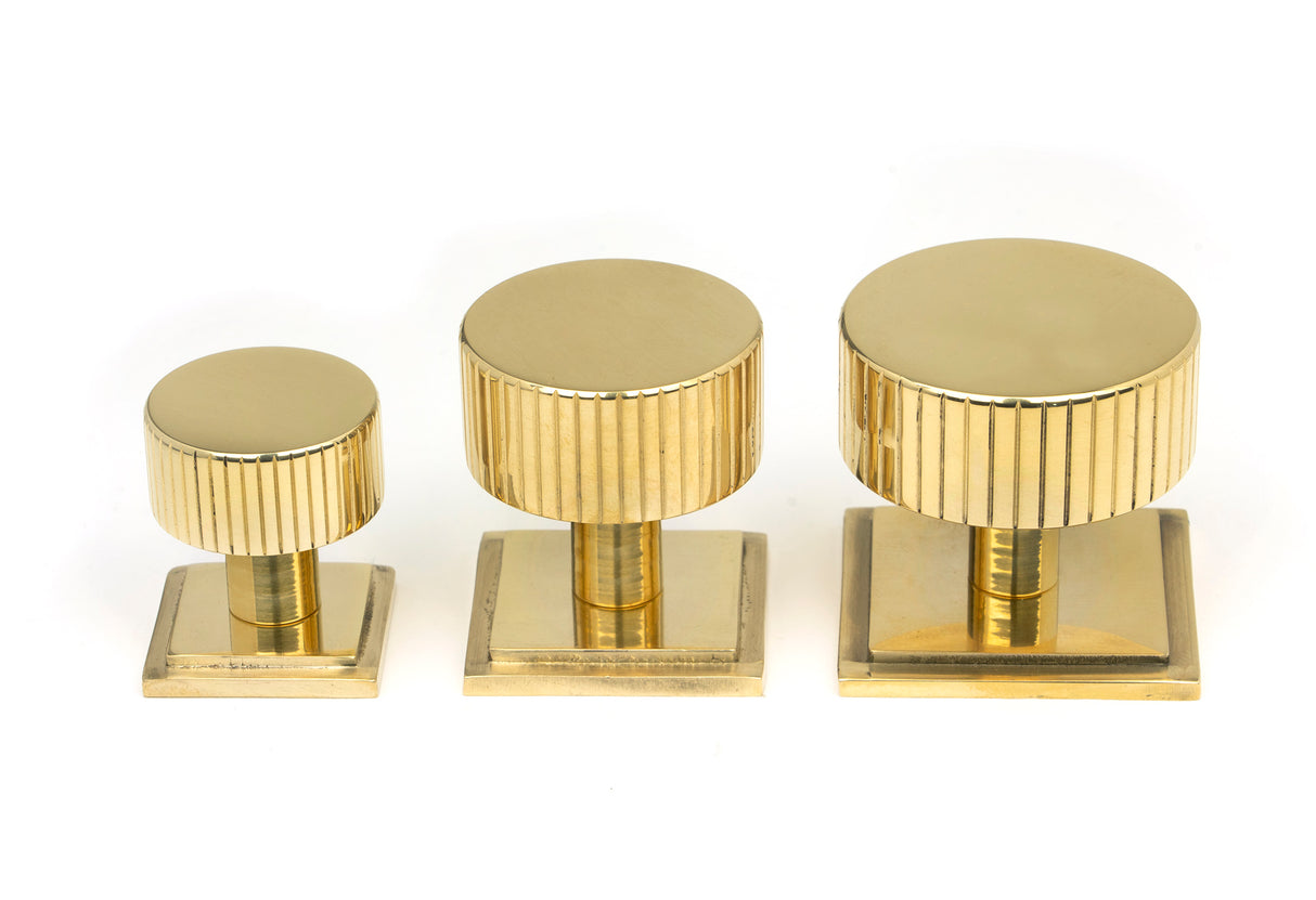 From The Anvil - Polished Brass Judd Cabinet Knob - 32mm (Square) | Sku. 50366 | Trade Door Handles.