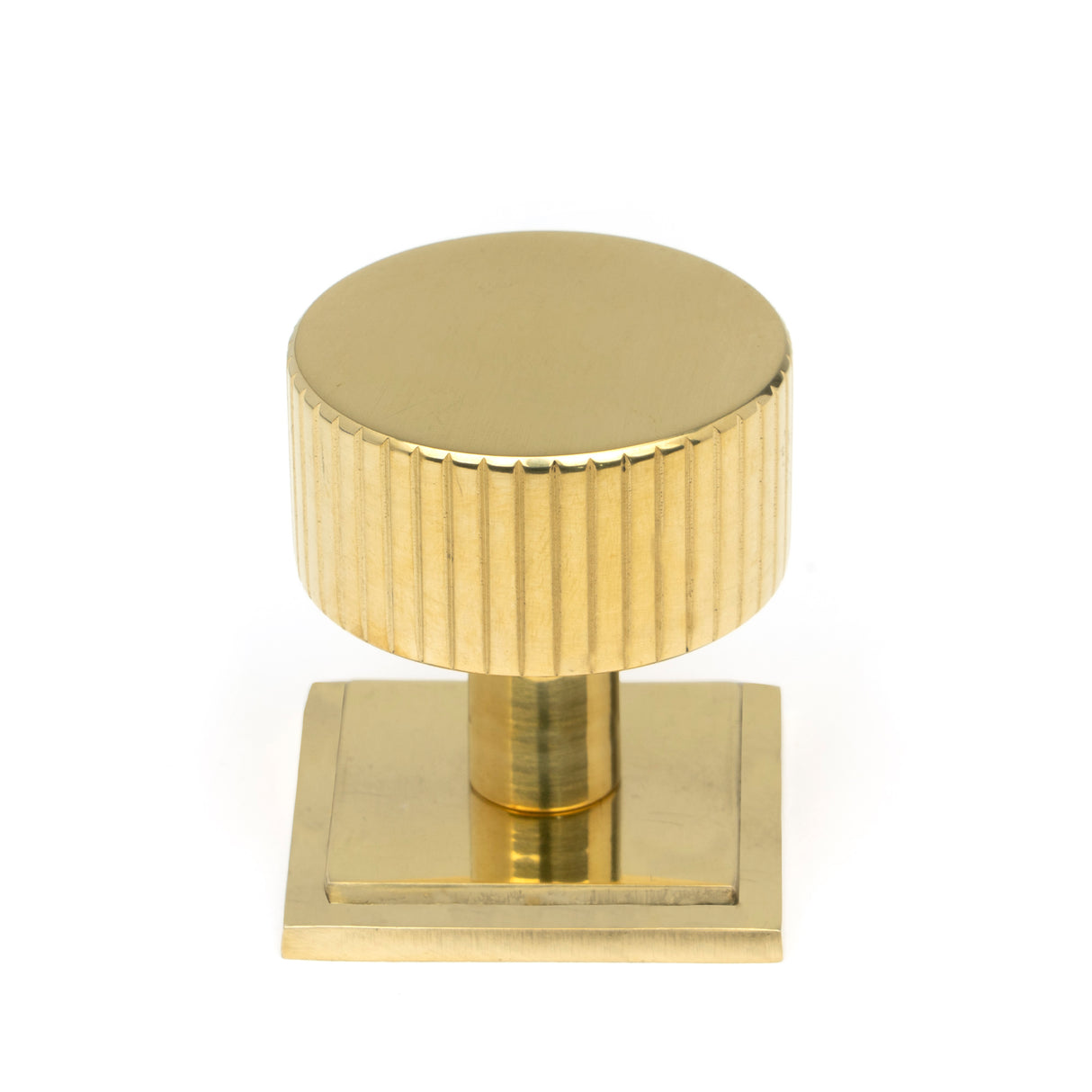 From The Anvil - Polished Brass Judd Cabinet Knob - 32mm (Square) | Sku. 50366 | Trade Door Handles.