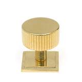 From The Anvil - Polished Brass Judd Cabinet Knob - 32mm (Square) | Sku. 50366 | Trade Door Handles.