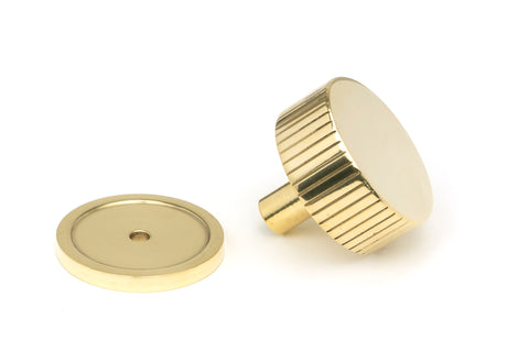 From The Anvil - Polished Brass Judd Cabinet Knob - 38mm (Plain) | Sku. 50367 | Trade Door Handles.