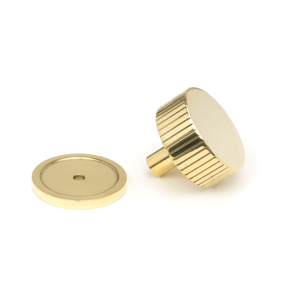 From The Anvil - Polished Brass Judd Cabinet Knob - 38mm (Plain) | Sku. 50367 | Trade Door Handles.