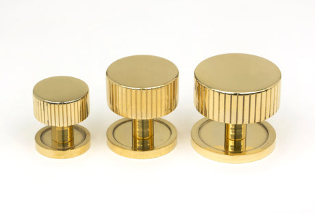 From The Anvil - Polished Brass Judd Cabinet Knob - 38mm (Plain) | Sku. 50367 | Trade Door Handles.