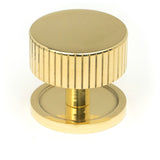 From The Anvil - Polished Brass Judd Cabinet Knob - 38mm (Plain) | Sku. 50367 | Trade Door Handles.