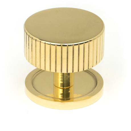From The Anvil - Polished Brass Judd Cabinet Knob - 38mm (Plain) | Sku. 50367 | Trade Door Handles.