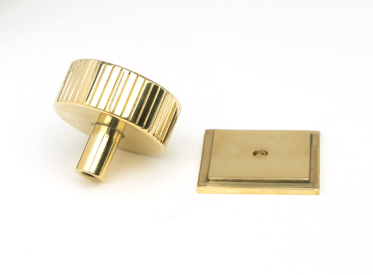 From The Anvil - Polished Brass Judd Cabinet Knob - 38mm (Square) | Sku. 50369 | Trade Door Handles.