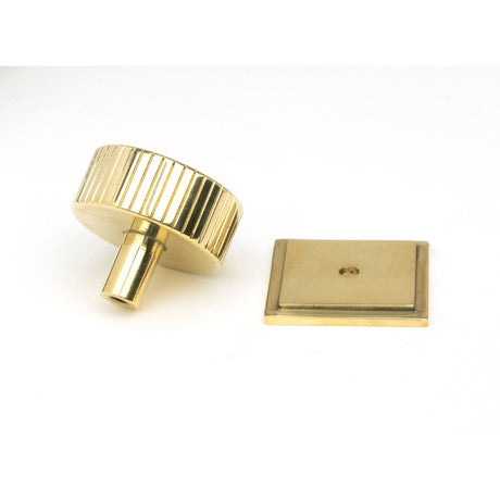 From The Anvil - Polished Brass Judd Cabinet Knob - 38mm (Square) | Sku. 50369 | Trade Door Handles.