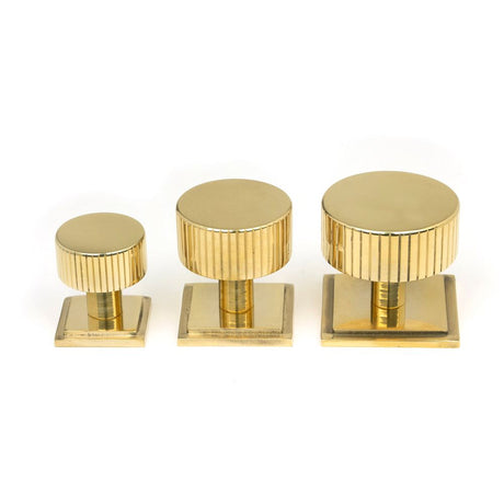 From The Anvil - Polished Brass Judd Cabinet Knob - 38mm (Square) | Sku. 50369 | Trade Door Handles.