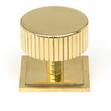 From The Anvil - Polished Brass Judd Cabinet Knob - 38mm (Square) | Sku. 50369 | Trade Door Handles.