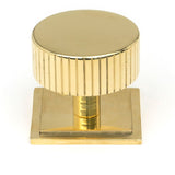 From The Anvil - Polished Brass Judd Cabinet Knob - 38mm (Square) | Sku. 50369 | Trade Door Handles.