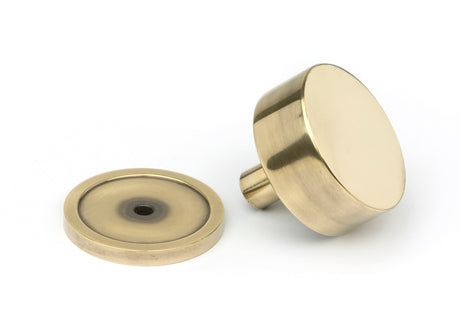 From The Anvil - Aged Brass Kelso Cabinet Knob - 38mm (Plain) | Sku. 50373 | Trade Door Handles.