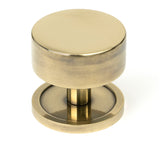 From The Anvil - Aged Brass Kelso Cabinet Knob - 38mm (Plain) | Sku. 50373 | Trade Door Handles.