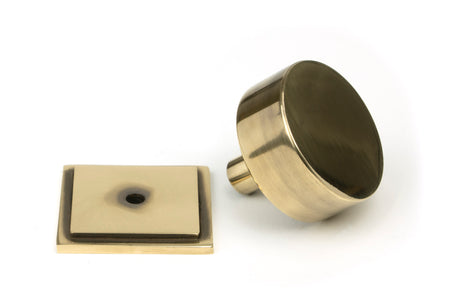 From The Anvil - Aged Brass Kelso Cabinet Knob - 38mm (Square) | Sku. 50375 | Trade Door Handles.