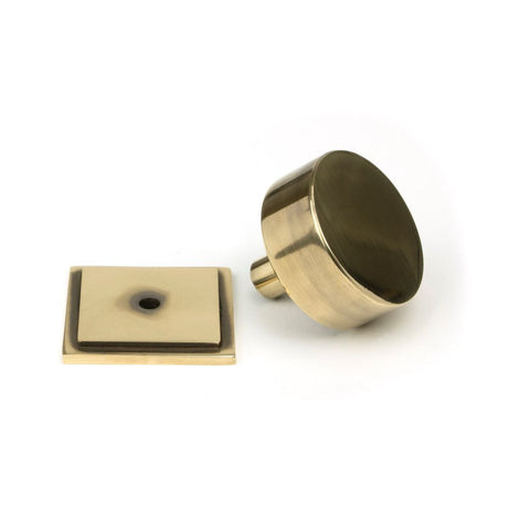 From The Anvil - Aged Brass Kelso Cabinet Knob - 38mm (Square) | Sku. 50375 | Trade Door Handles.