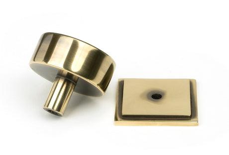 From The Anvil - Aged Brass Kelso Cabinet Knob - 38mm (Square) | Sku. 50375 | Trade Door Handles.