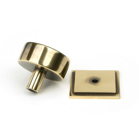 From The Anvil - Aged Brass Kelso Cabinet Knob - 38mm (Square) | Sku. 50375 | Trade Door Handles.