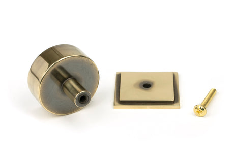 From The Anvil - Aged Brass Kelso Cabinet Knob - 38mm (Square) | Sku. 50375 | Trade Door Handles.