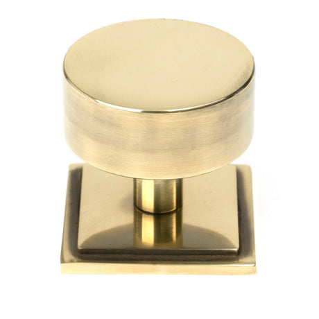 From The Anvil - Aged Brass Kelso Cabinet Knob - 38mm (Square) | Sku. 50375 | Trade Door Handles.