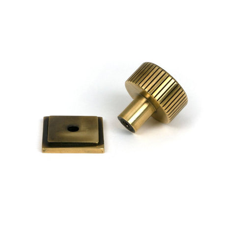 From The Anvil - Aged Brass Judd Cabinet Knob - 25mm (Square) | Sku. 50379 | Trade Door Handles.