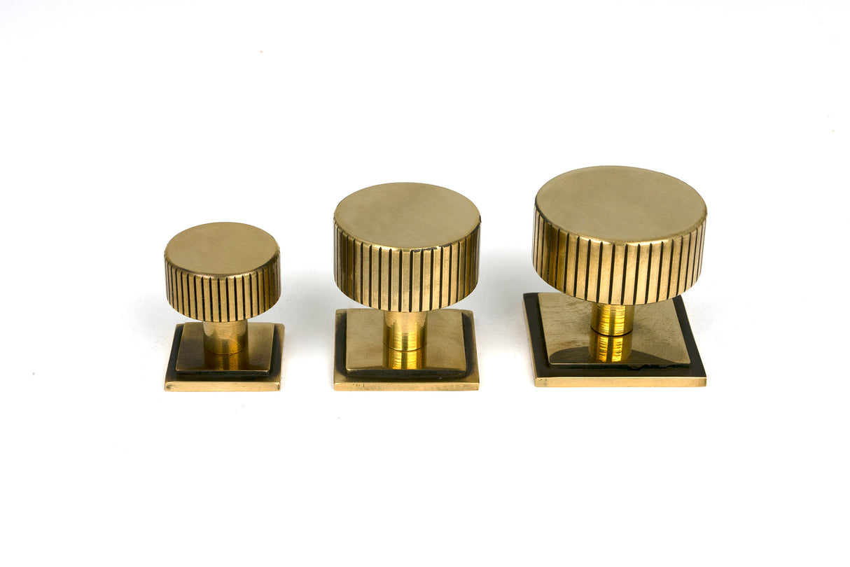 From The Anvil - Aged Brass Judd Cabinet Knob - 25mm (Square) | Sku. 50379 | Trade Door Handles.