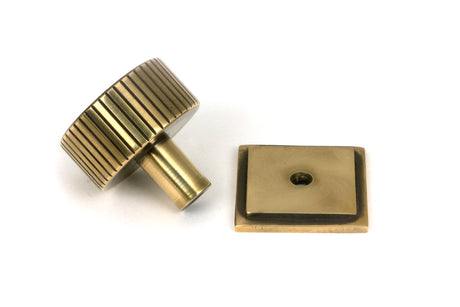 From The Anvil - Aged Brass Judd Cabinet Knob - 32mm (Square) | Sku. 50382 | Trade Door Handles.